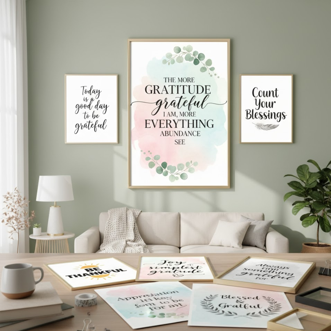 Gratitude Wall Art Bundle (Printable Quotes)